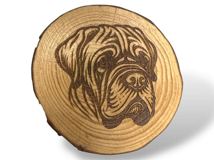 Neapolitan Mastiff Dog Wood Slice Coaster