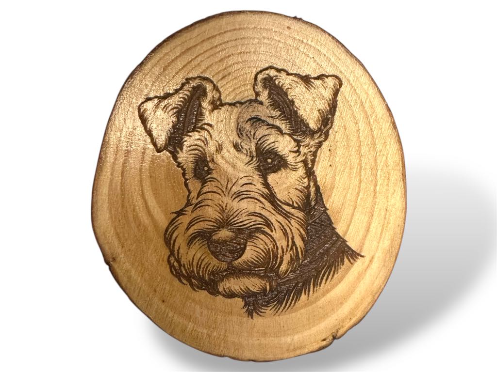 Welsh Terrier Dog Wood Slice Coaster