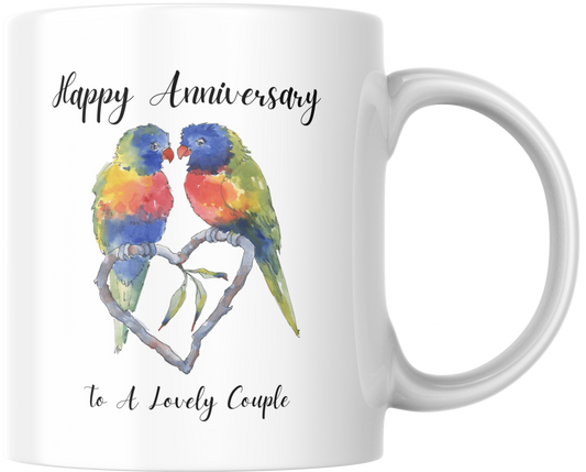 Happy Anniversary To A Lovely Couple Mug & Coaster