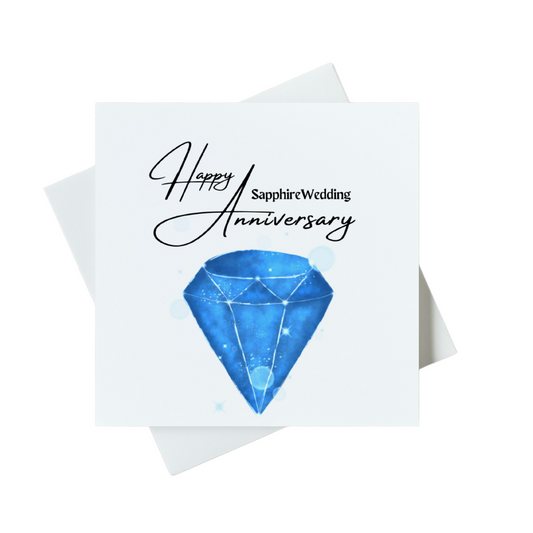 Happy Sapphire Wedding Anniversary Card