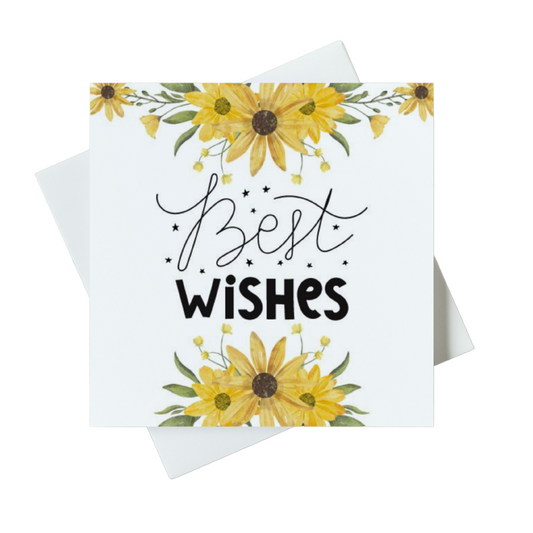 Best Wishes Yellow Flowers Card