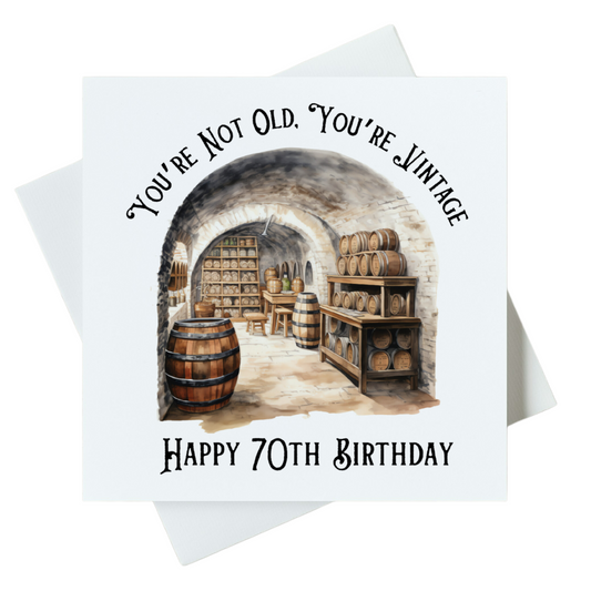 You're Not Old You're Just Vintage Happy 70th Birthday Card