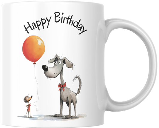 Happy Birthday Dog Design Gift Mug