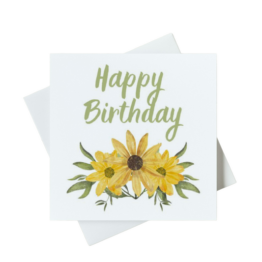 Happy Birthday Yellow Flower Card