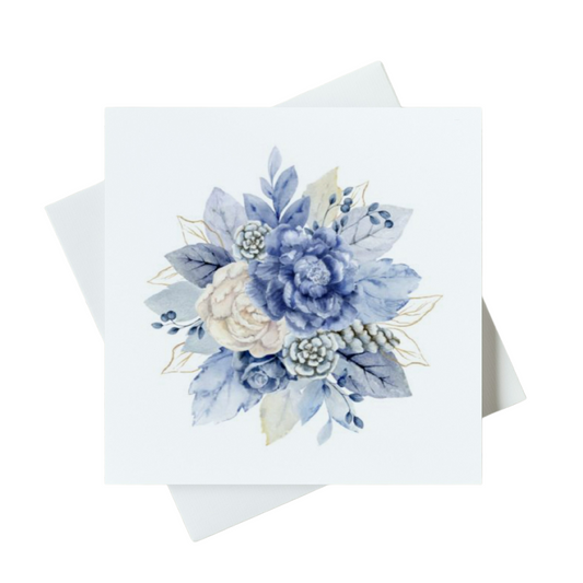 Blue Flowers Card