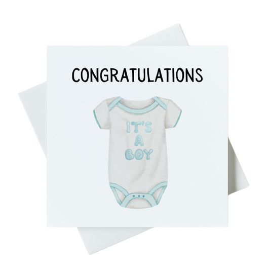 Congratulations It's A Boy Card