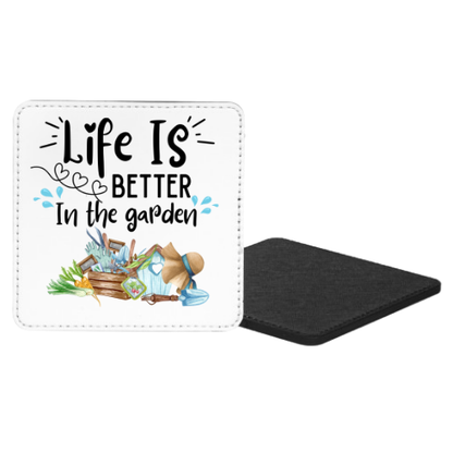 Life Is Better In The Garden Mug & Coaster