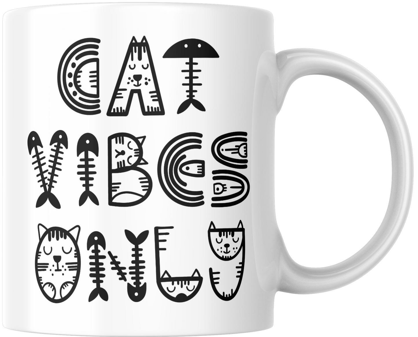 Cat Vibes Only Gift Mug