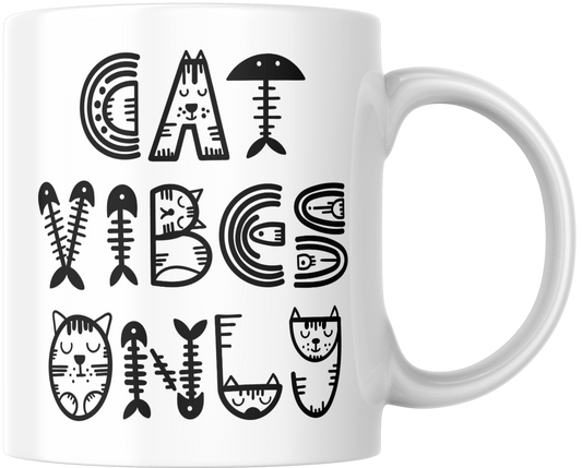 Cat Vibes Only Gift Mug