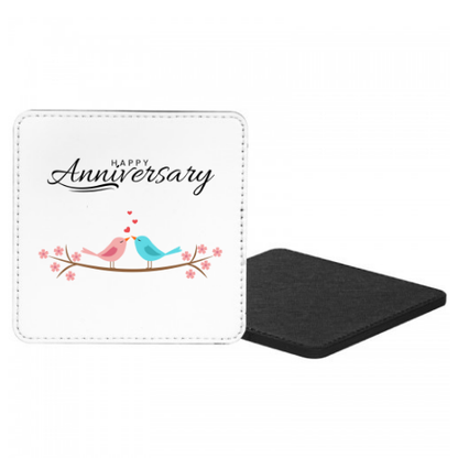 Happy Anniversary Love Birds Mug & Coaster