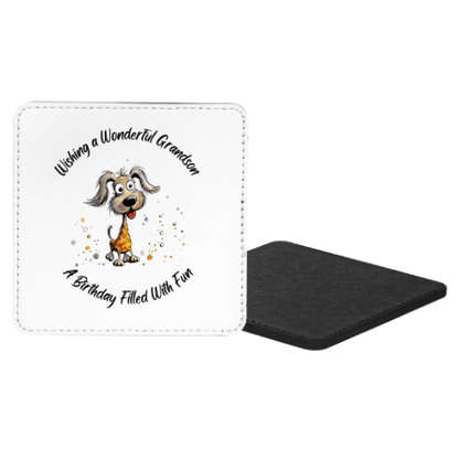 Wishing a Wonderful Grandson A Birthday Filled With Fun Mug & Coaster