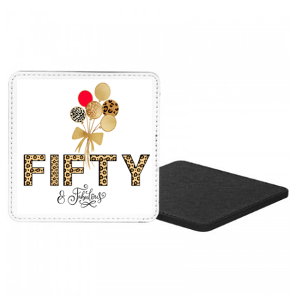 Fifty & Fabulous Mug & Coaster