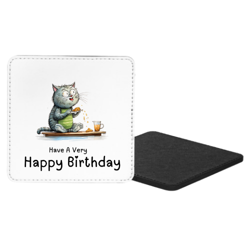 Have A Very Happy Birthday Cat Mug & Coaster