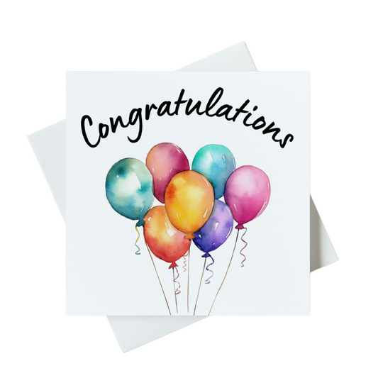 Congratulations Balloons Card