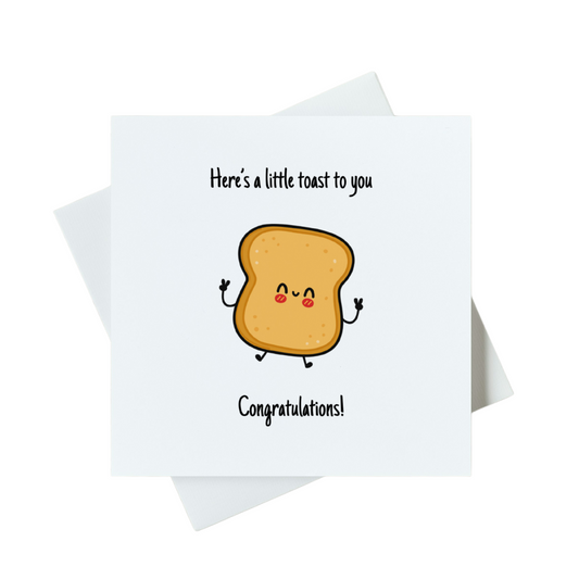 Here's A Little Toast To You Congratulations Card