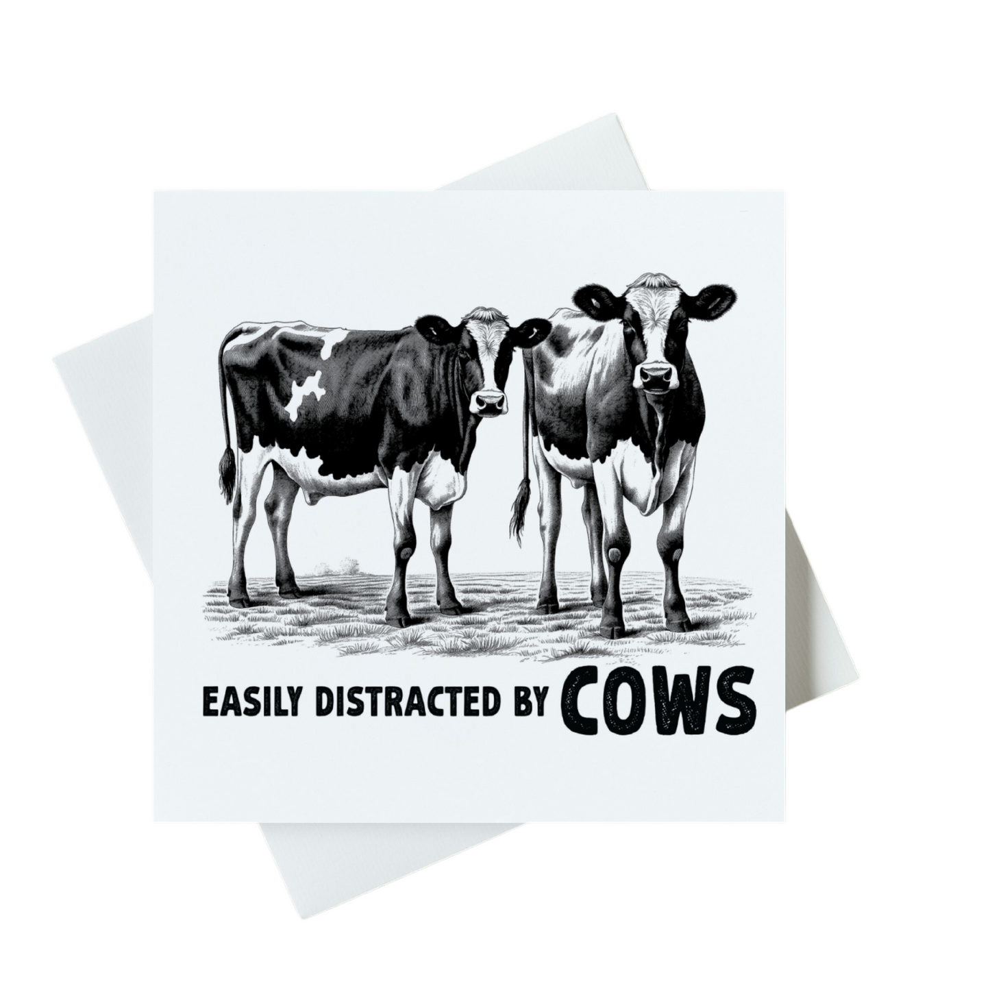 Easily Distracted By Cows Card