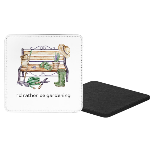 I'd Rather Be Gardening Mug & Coaster