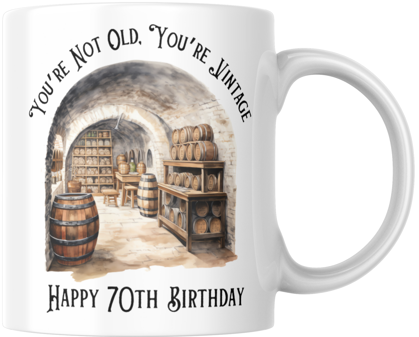 You're Not Old You're Vintage Happy 70th Birthday Gift Mug