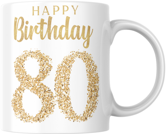 Happy Birthday 80 Gift Mug