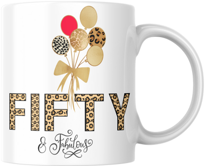 Fifty & Fabulous Mug & Coaster