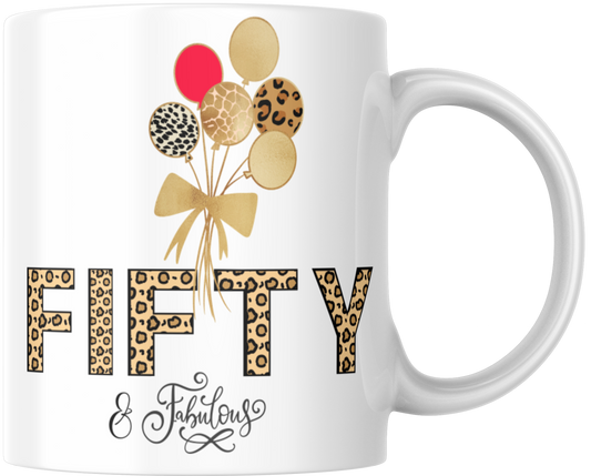 Fifty & Fabulous Gift Mug