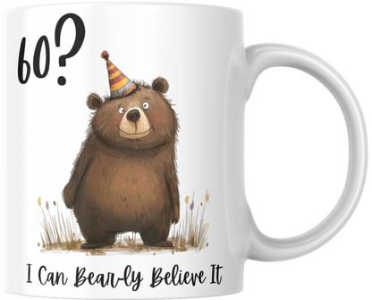 60? I Can Bear-ly Believe It Mug & Coaster