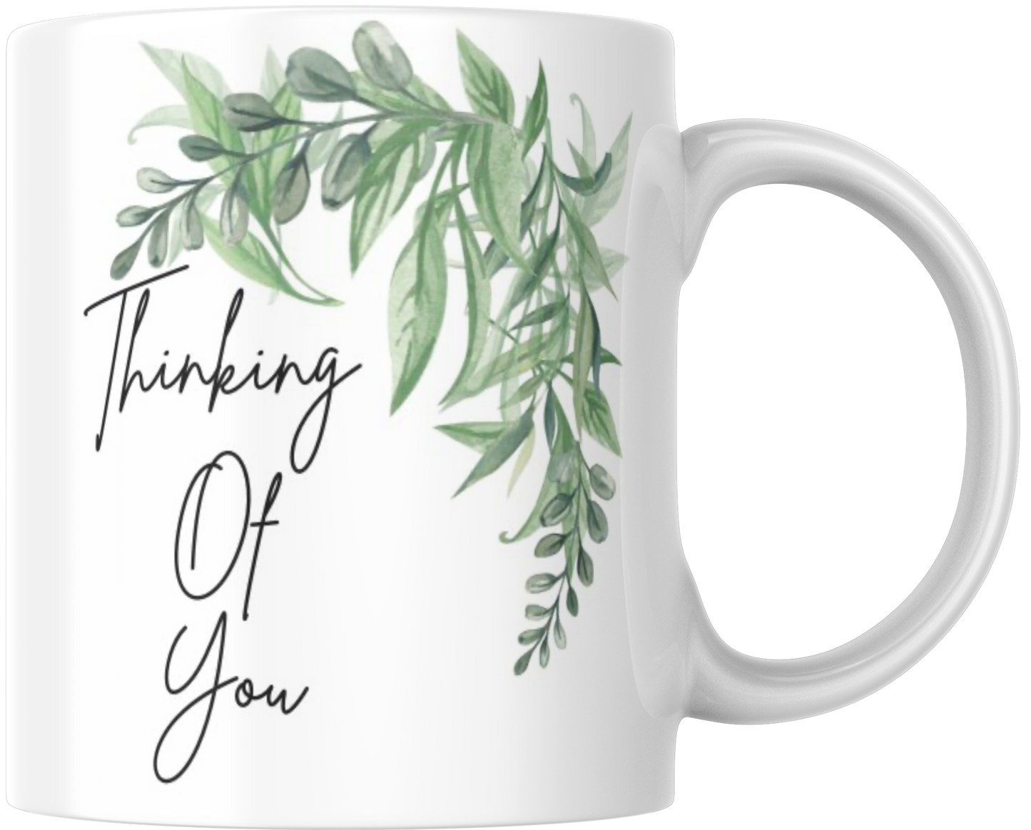 Thinking Of You Green Leaves Gift Mug