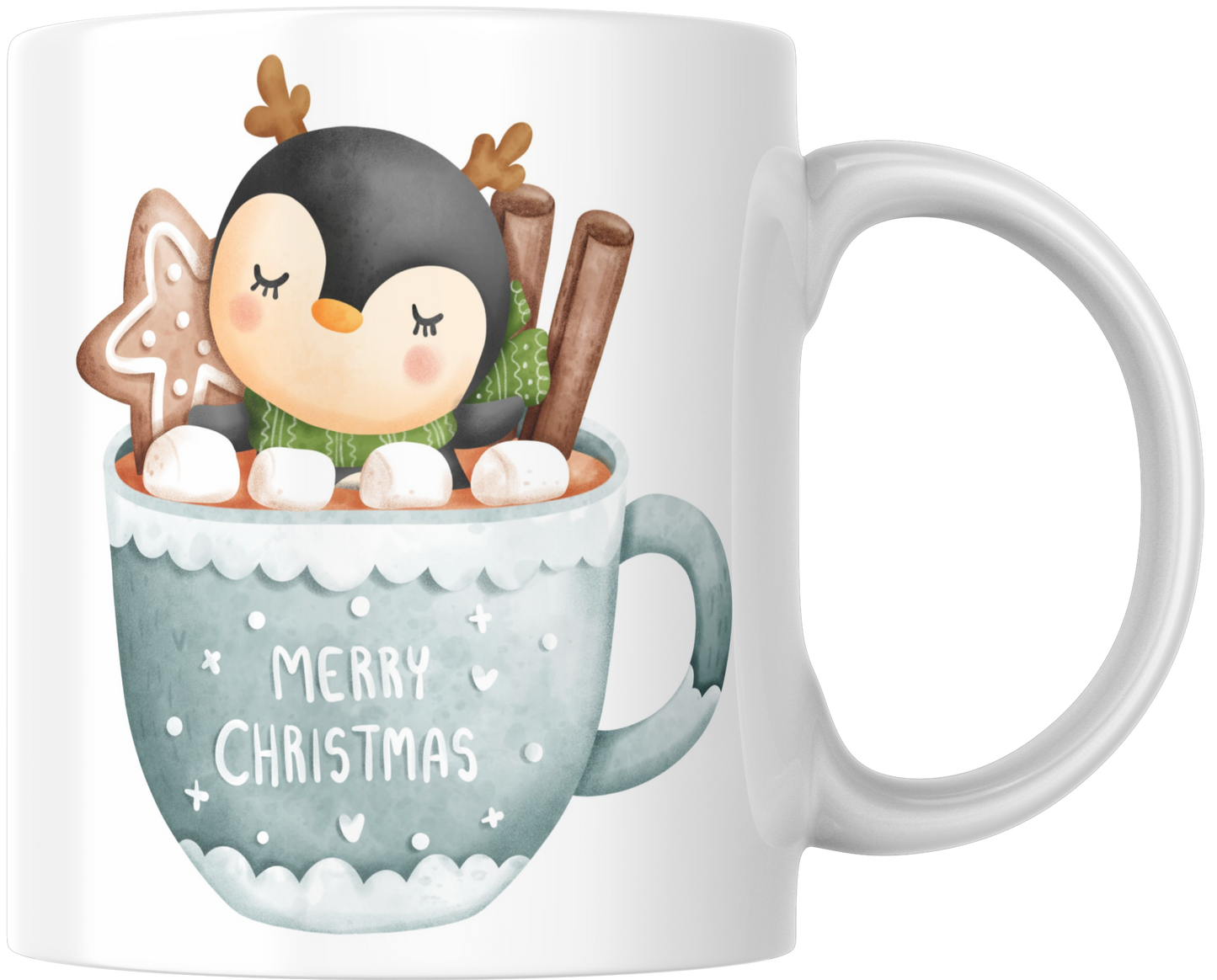 Penguin Mug Merry Christmas Gift Mug