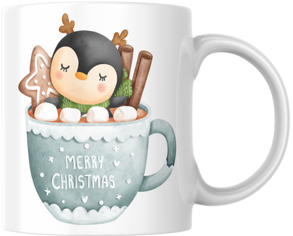 Penguin Mug Merry Christmas Mug & Coaster