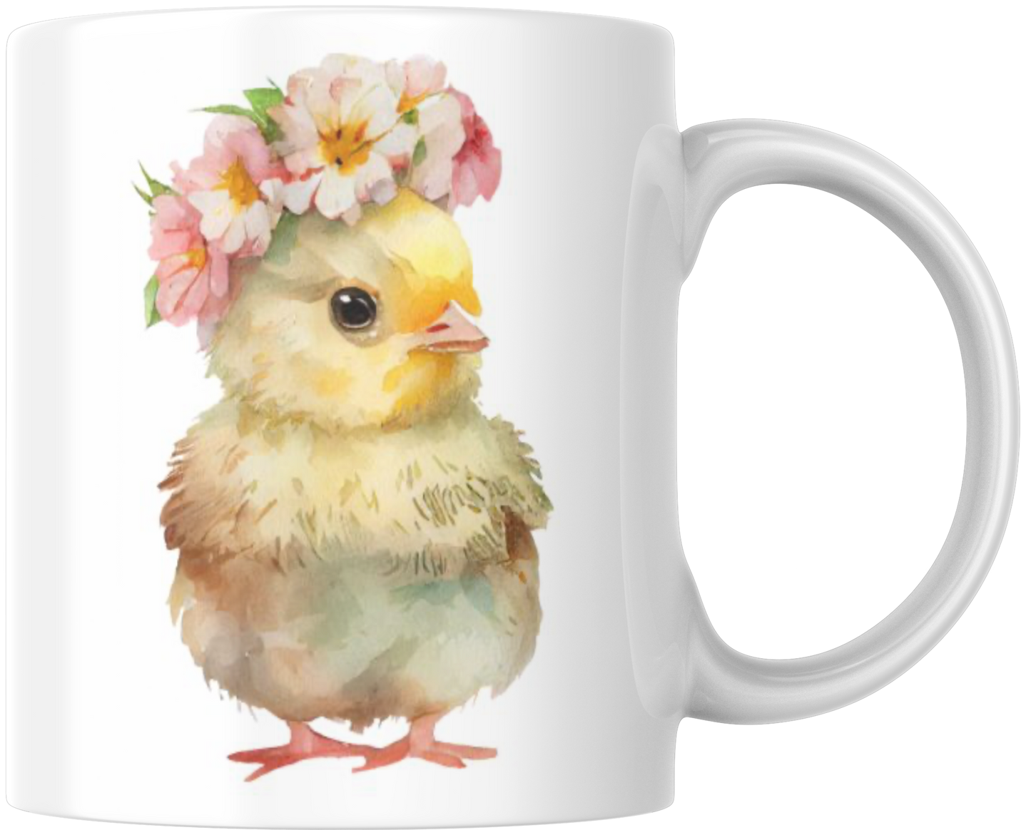 Chick With Flowers Gift Mug