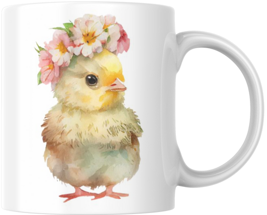 Chick With Flowers Gift Mug