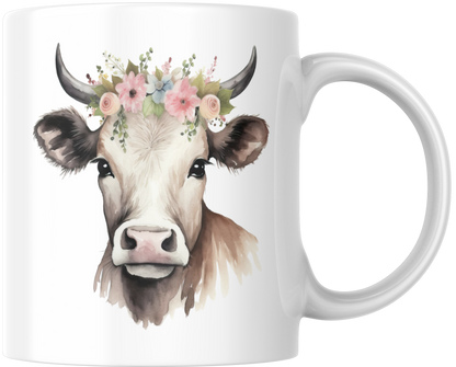 Cow With Flowers