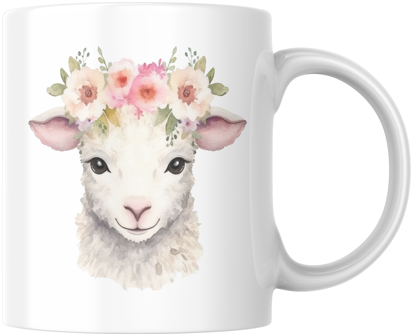 Lamb With Flowers Gift Mug