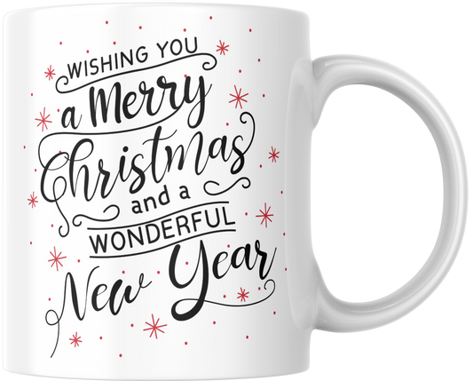 Wishing You A Merry Christmas And A Wonderful New Year Gift Mug