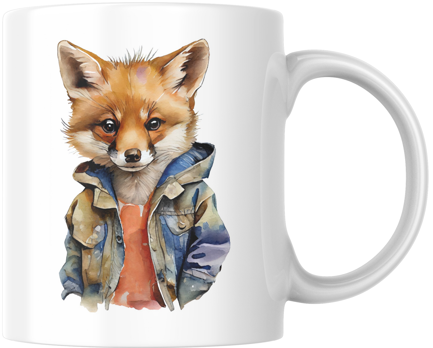 Fox In Denim Jacket Gift Mug