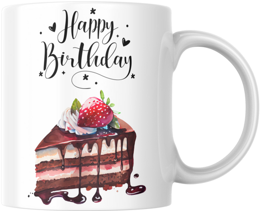 Happy Birthday Chocolate Cake Gift Mug