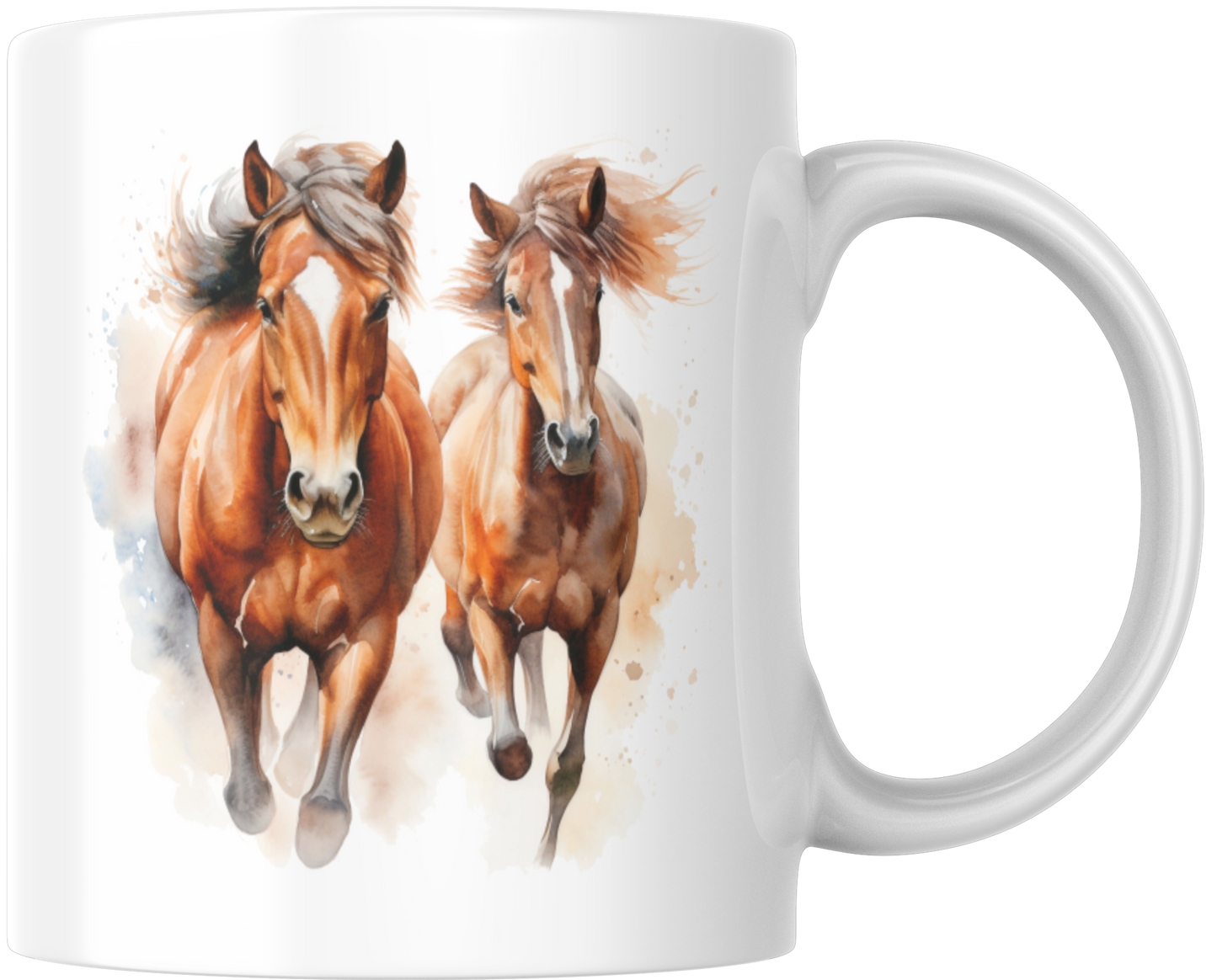 Horses Watercolour Gift Mug