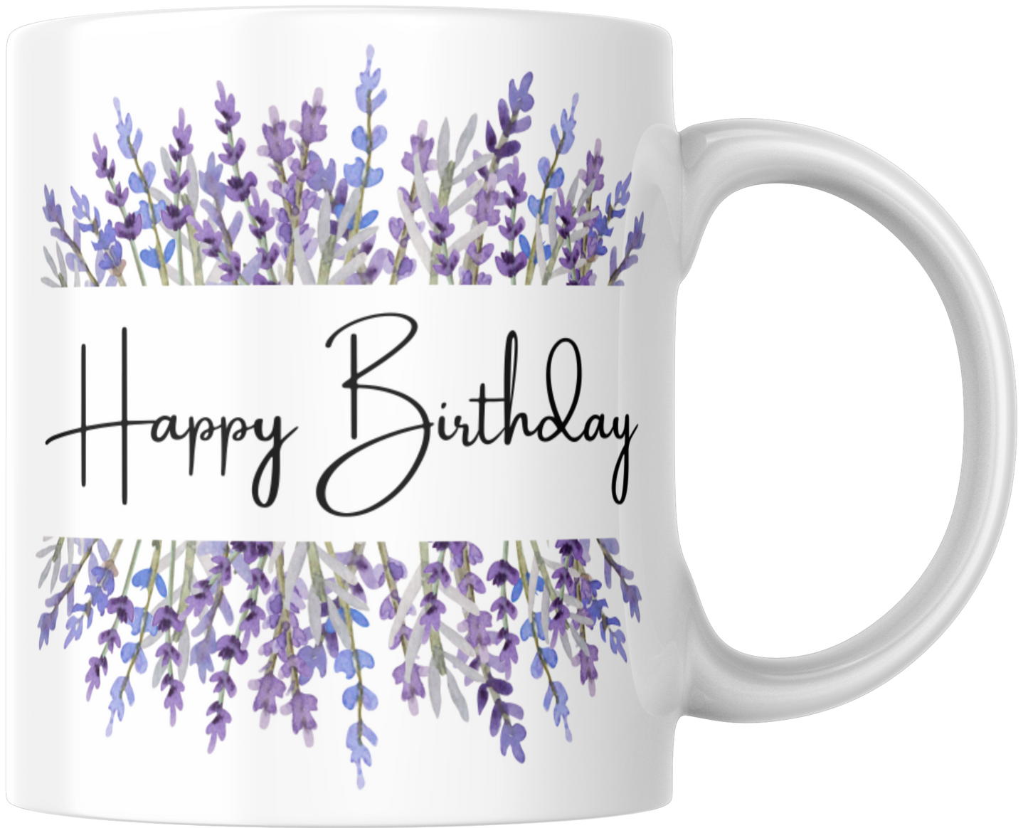 Happy Birthday Lavender Gift Mug