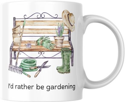 I'd Rather Be Gardening Mug & Coaster