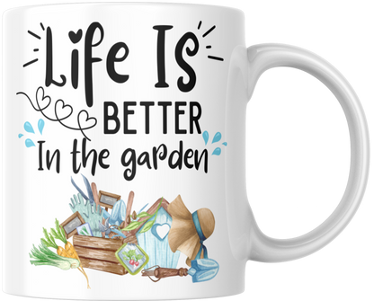 Life Is Better In The Garden Mug & Coaster