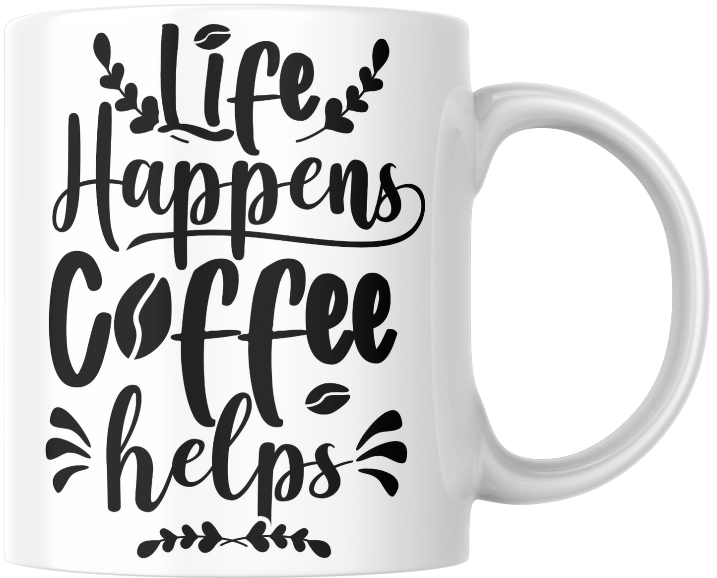 Life Happens Coffee Helps Gift Mug