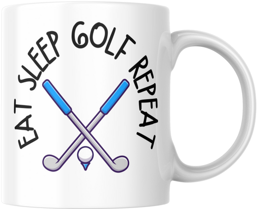 Eat Sleep Golf Repeat Gift Mug