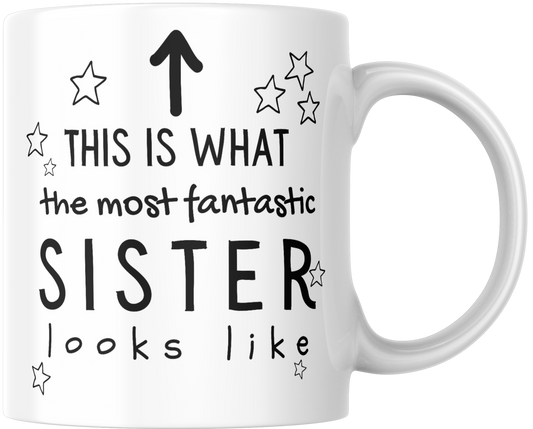 This Is What The Most Fantastic Sister Looks Like Gift Mug