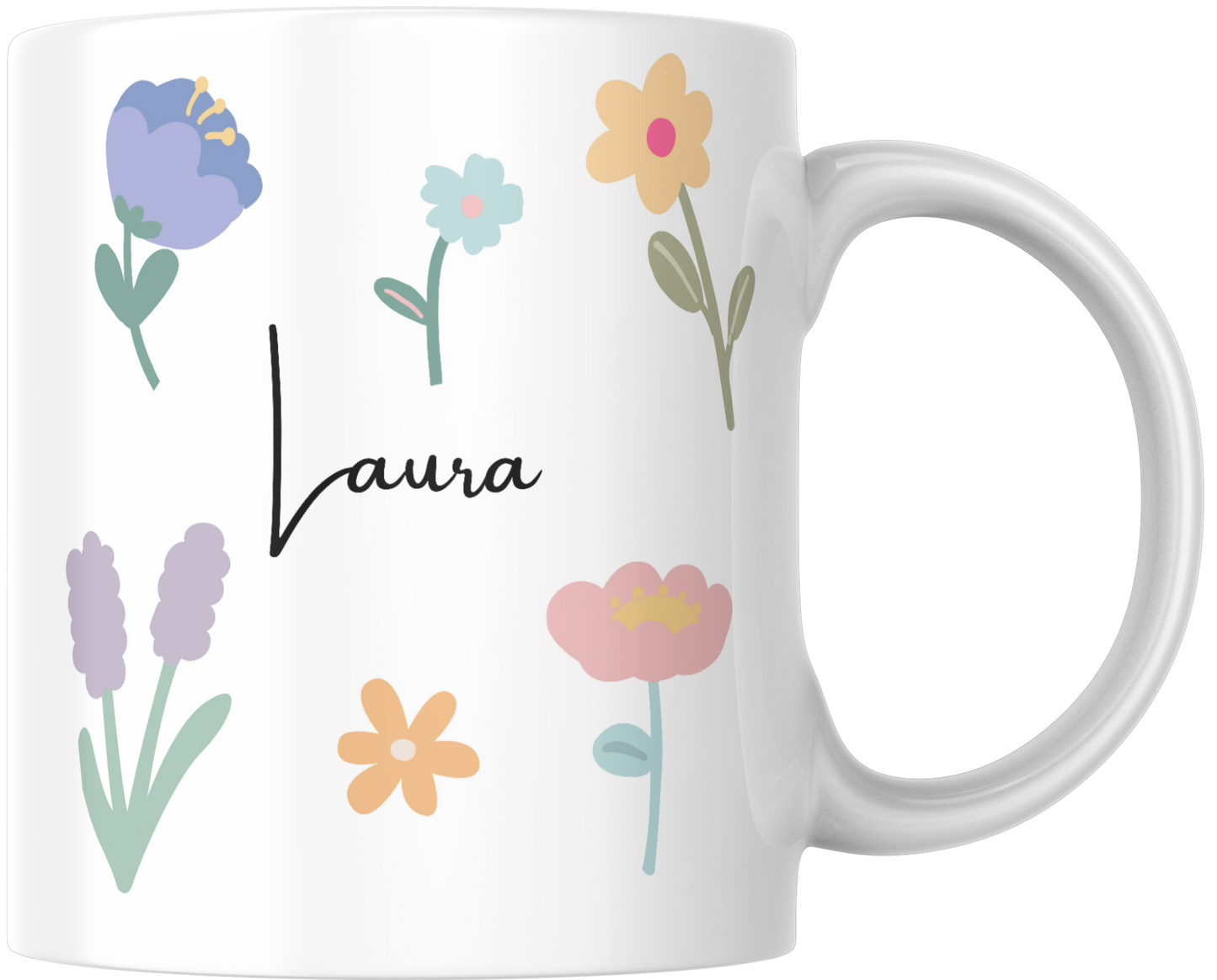 Personalised Flowers Gift Mug