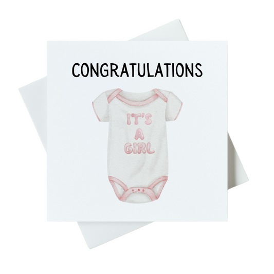 Congratulations It's A Girl Card