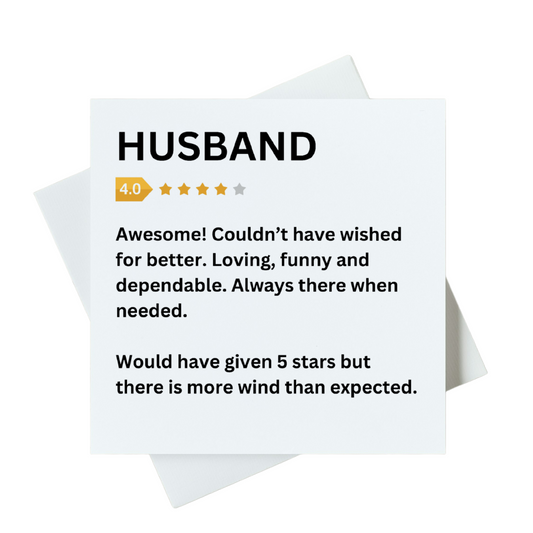 Husband 4 Star Birthday Card