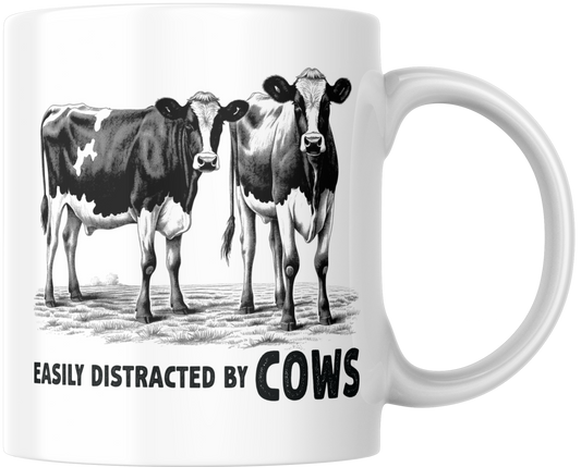 Easily Distracted By Cows Gift Mug