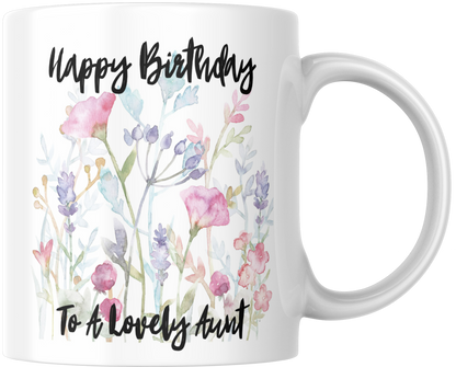 Happy Birthday To A Lovely Aunt Gift Mug