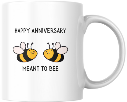 Happy Anniversary Meant To Bee Mug & Coaster