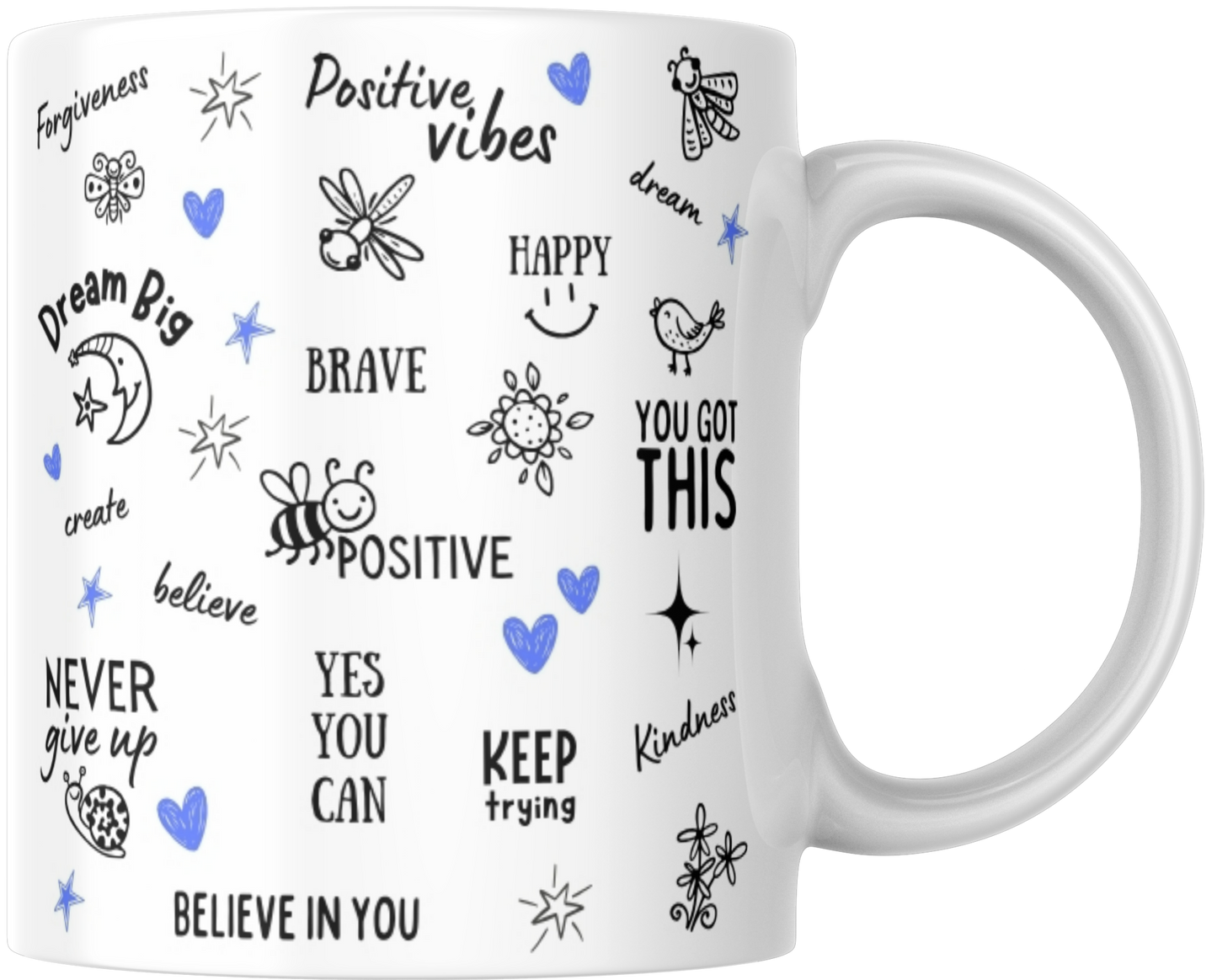 Positivity Blue Wrap Gift Mug